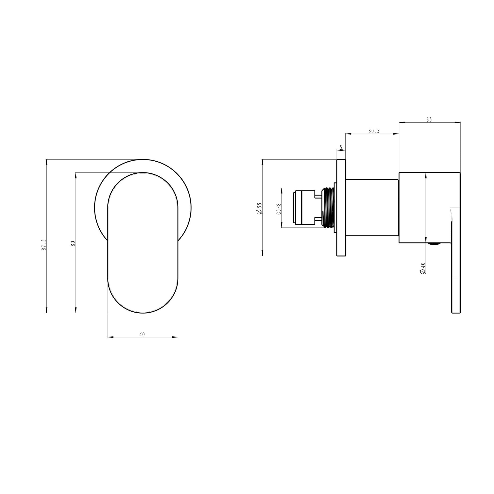 LINSOL CAPO WALL TOP ASSEMBLIES CHROME