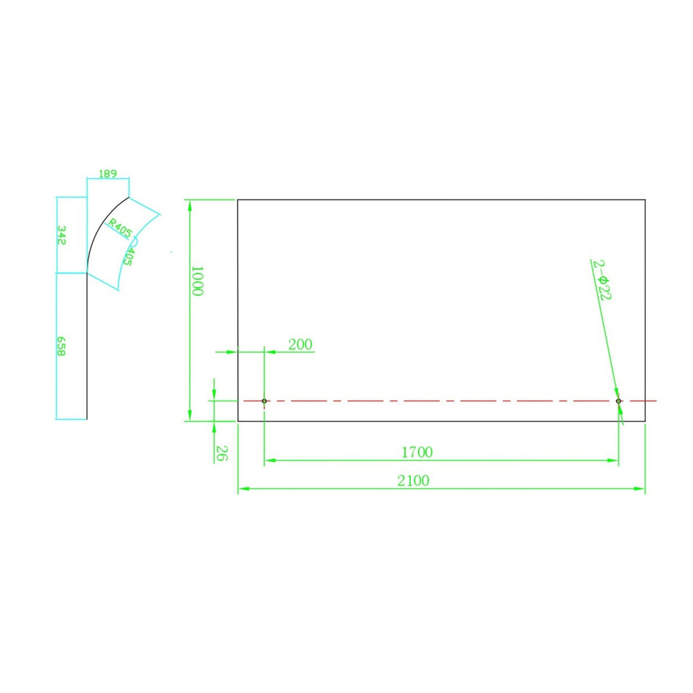 COVEY FRAMELESS WALK IN CURVED SINGLE PANEL SHOWER SCREEN CHROME