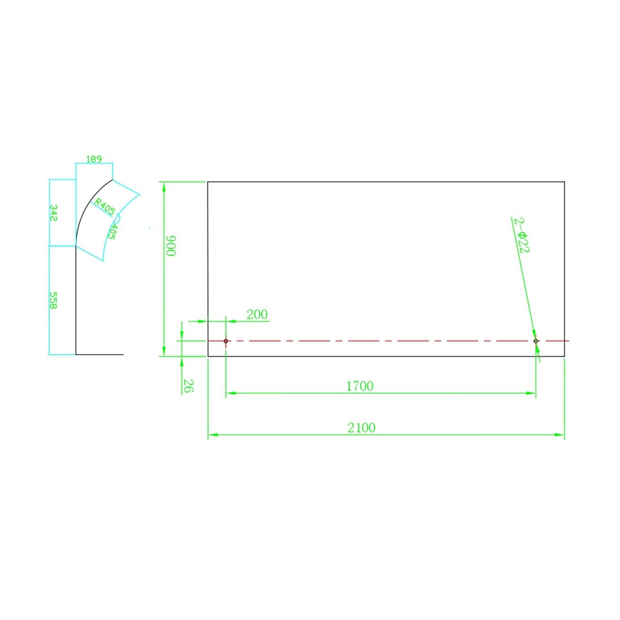COVEY FRAMELESS WALK IN CURVED SINGLE PANEL SHOWER SCREEN CHROME