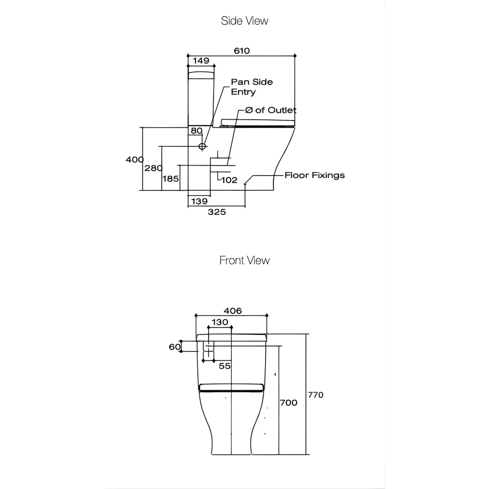 KOHLER REACH II RIMLESS BACK-TO-WALL TOILET SUITE WITH WRAP OVER SEAT GLOSS WHITE