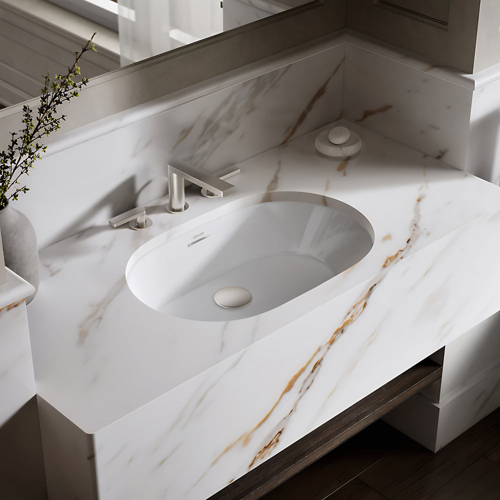 KOHLER BRAZN OVAL UNDER COUNTER BASIN WHITE 616MM