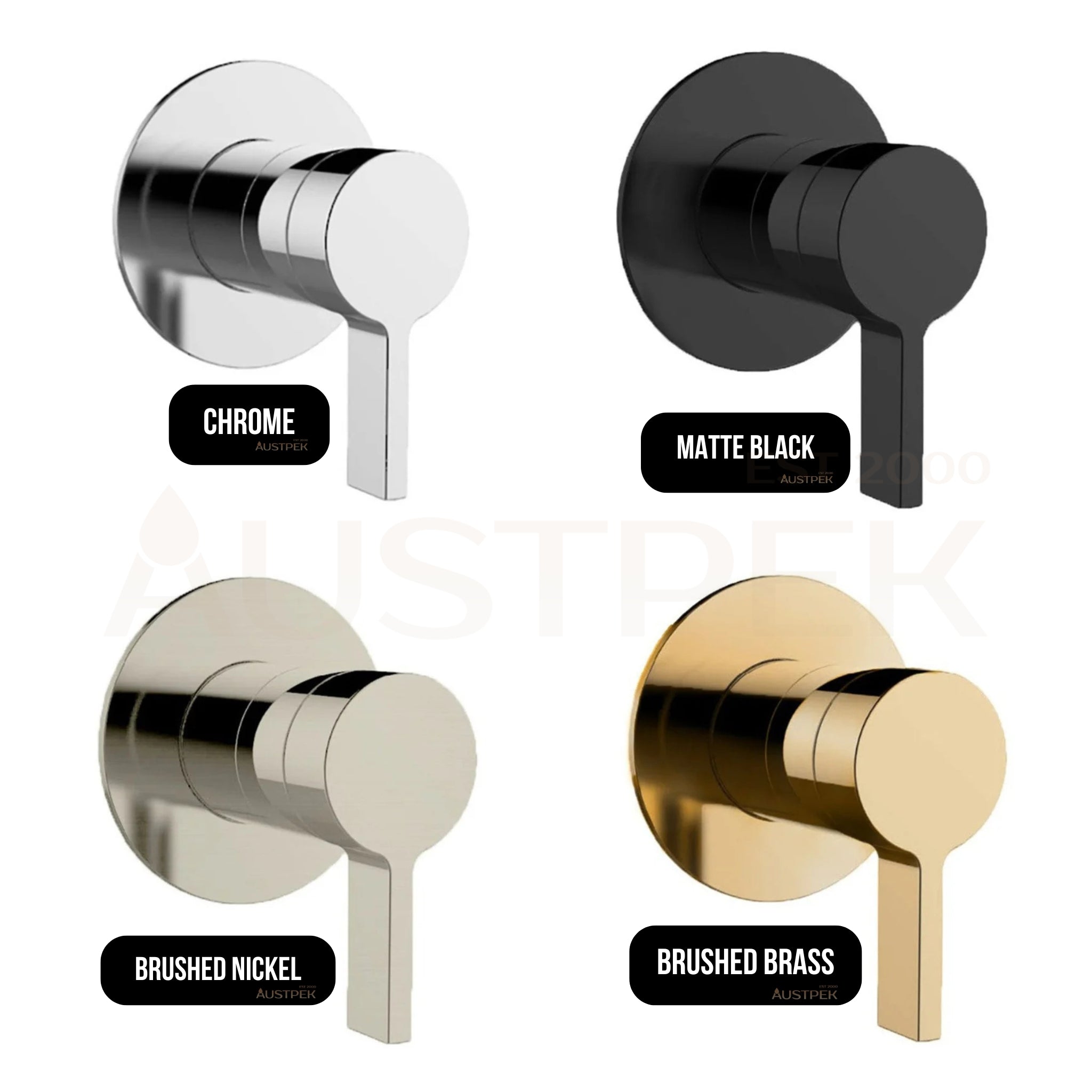 KOHLER COMPONENTS SHOWER / BATH WALL MIXER WITH LEVER HANDLE & VALVE COMPLETE KIT BRUSHED BRASS