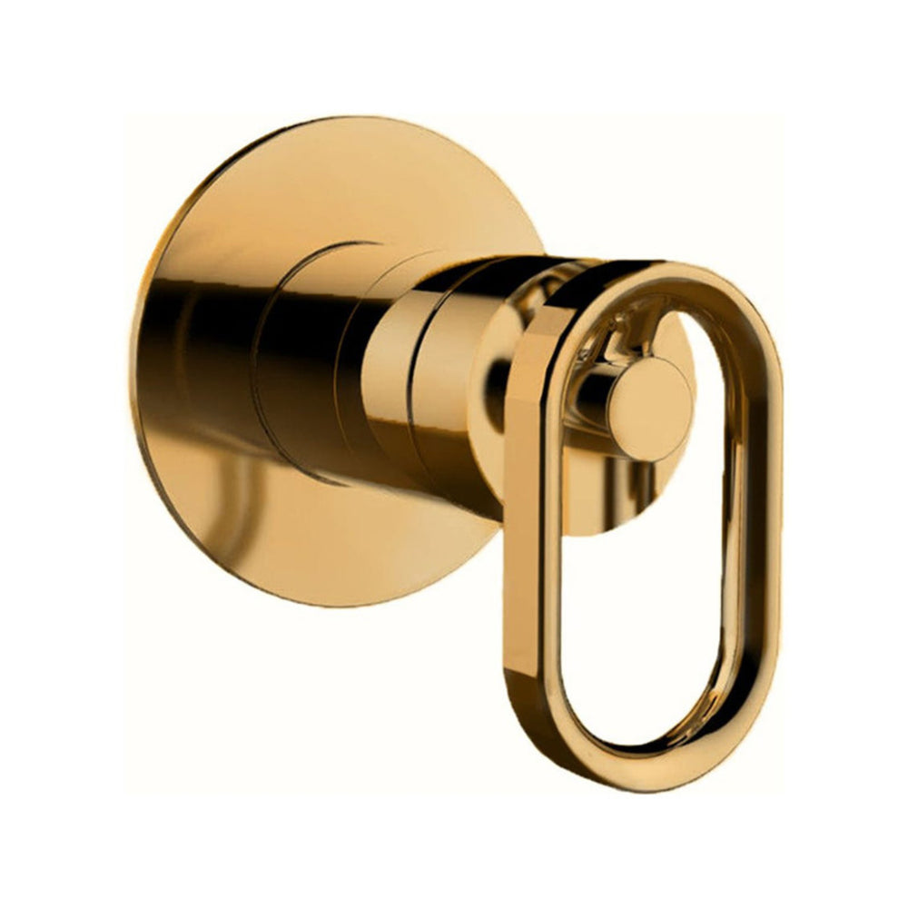 KOHLER COMPONENTS SHOWER / BATH WALL MIXER WITH INDUSTRIAL HANDLE & VALVE COMPLETE KIT BRUSHED BRASS