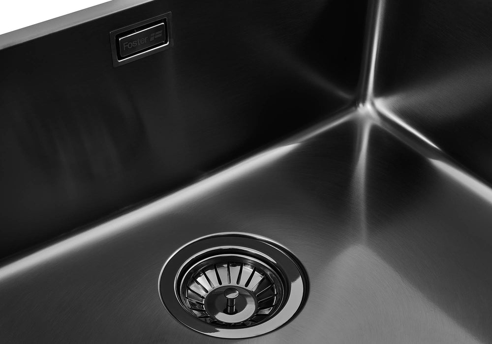 Linsol Foster KE Sink Undermount Foster Brushed Gunmetal 440mm angle view