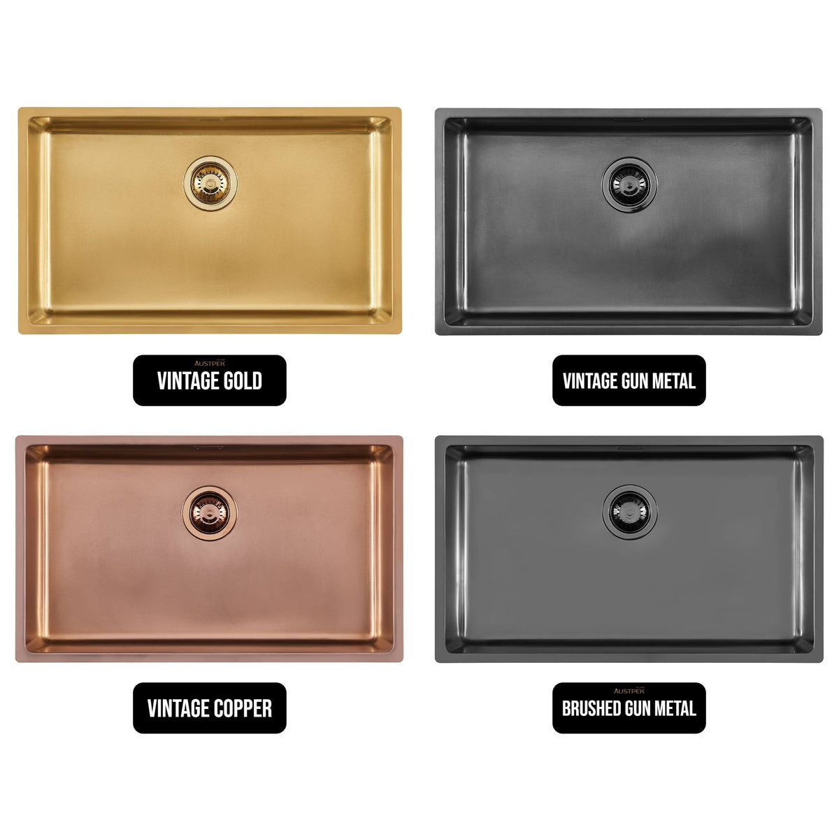 LINSOL FOSTER KE UNDERMOUNT SINK FOSTER VINTAGE GUNMETAL 750MM