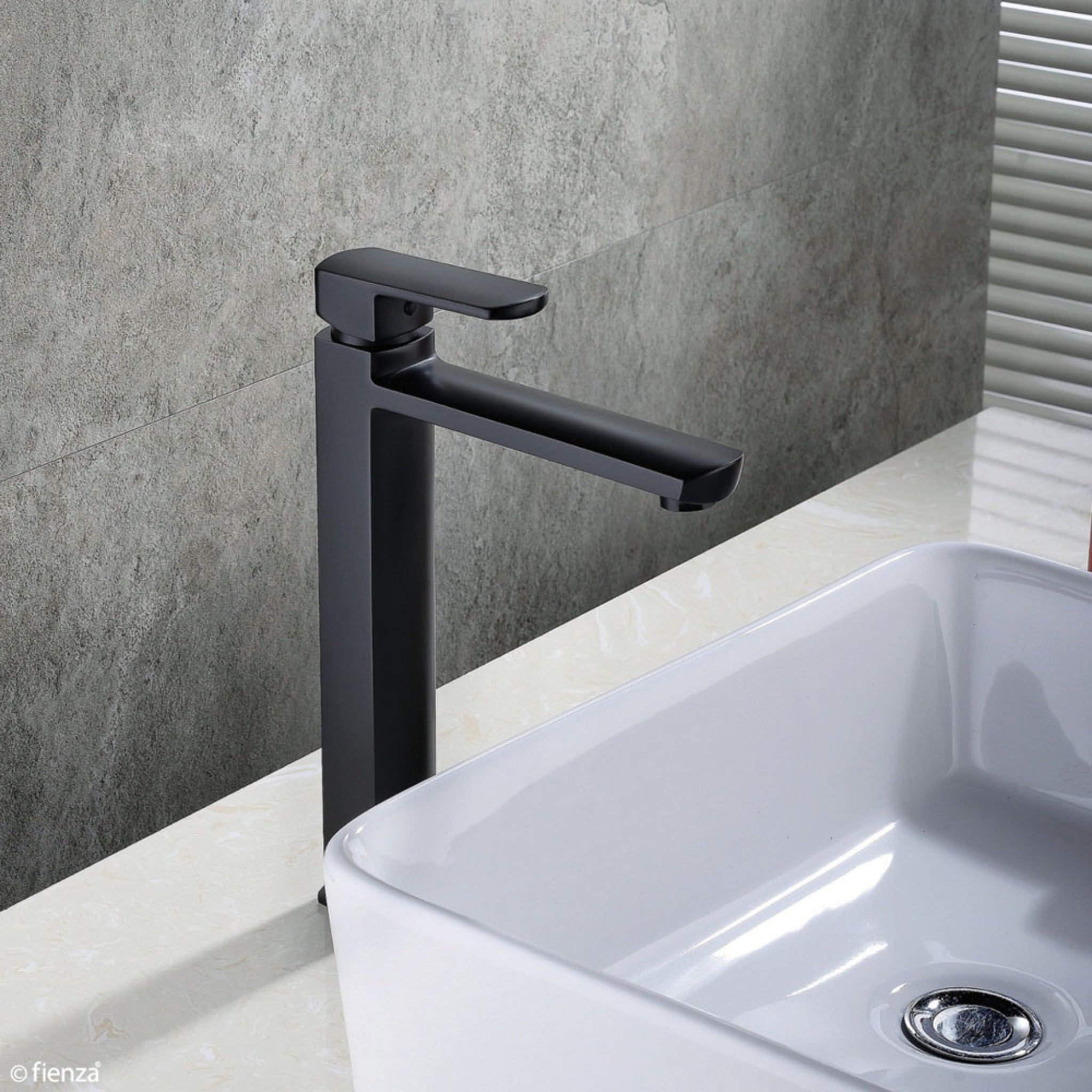 FIENZA KOKO TALL BASIN MIXER 316MM MATTE BLACK