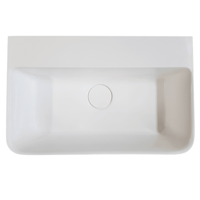 GARETH ASHTON PATINATO CLEARSTONE ABOVE COUNTER BASIN GLOSS WHITE 550MM