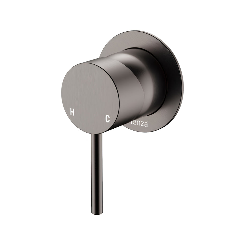 FIENZA KAYA LEAD FREE WALL MIXER SMALL ROUND PLATE GUN METAL