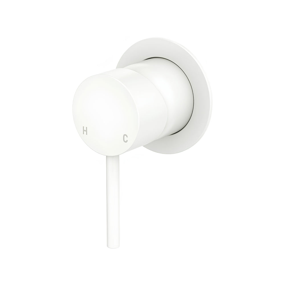 FIENZA KAYA WALL MIXER SMALL ROUND PLATE MATTE WHITE