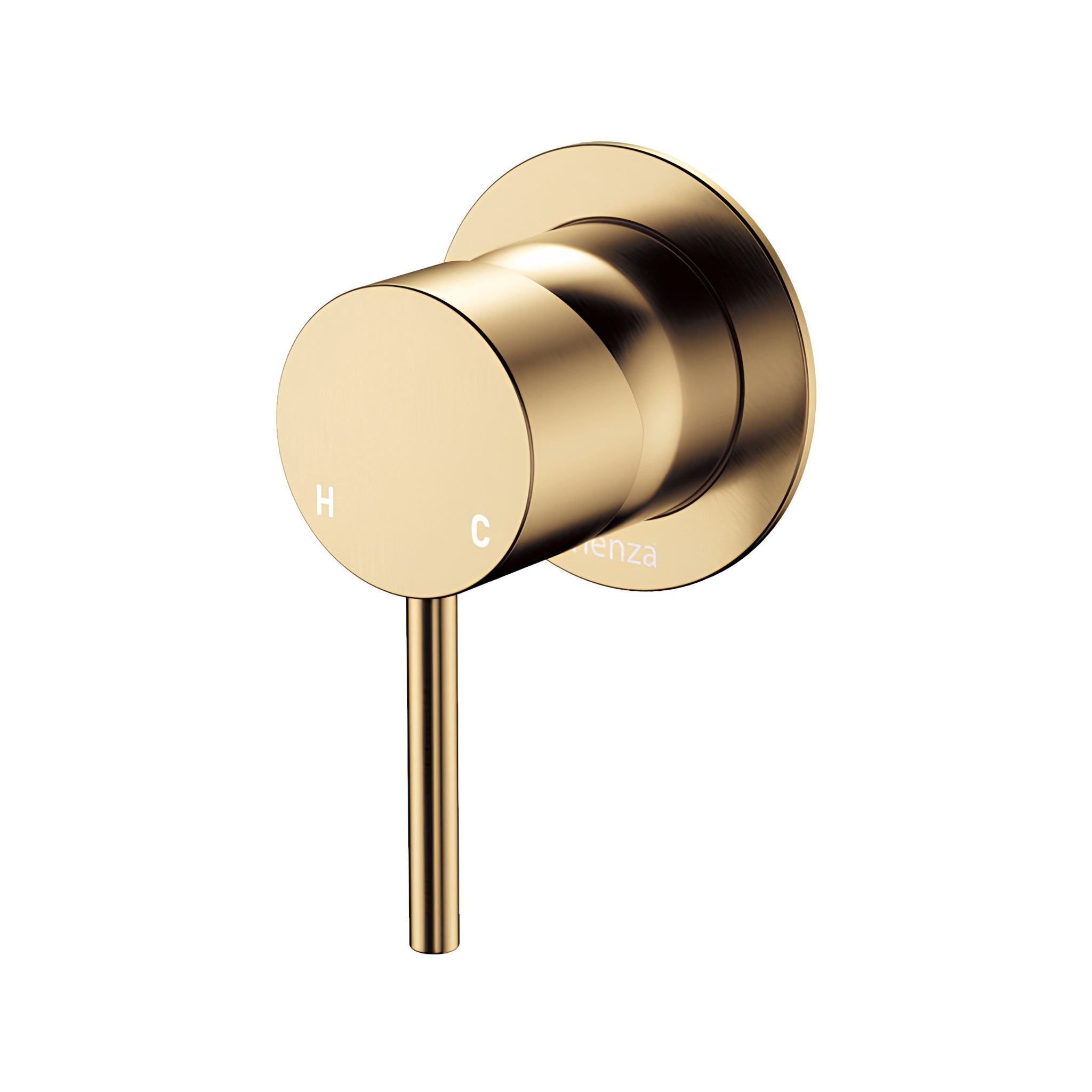 FIENZA KAYA LEAD FREE WALL MIXER SMALL ROUND PLATE URBAN BRASS