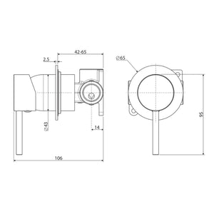 FIENZA KAYA WALL MIXER SMALL ROUND PLATE BRUSHED NICKEL