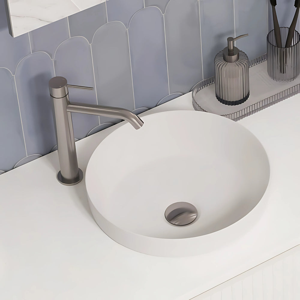 FIENZA KAYA BASIN MIXER 244MM BRUSHED NICKEL