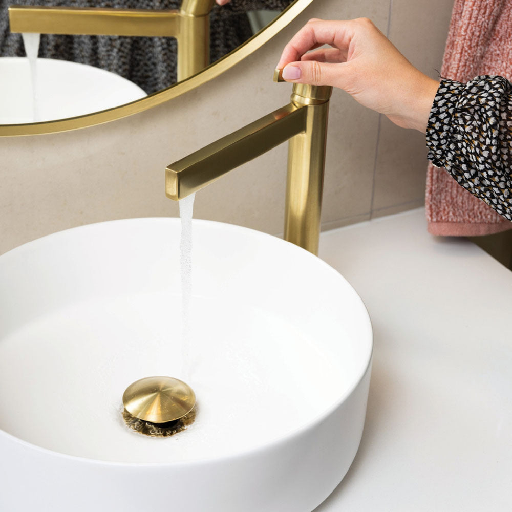 FIENZA SANSA TALL BASIN MIXER 270MM URBAN BRASS