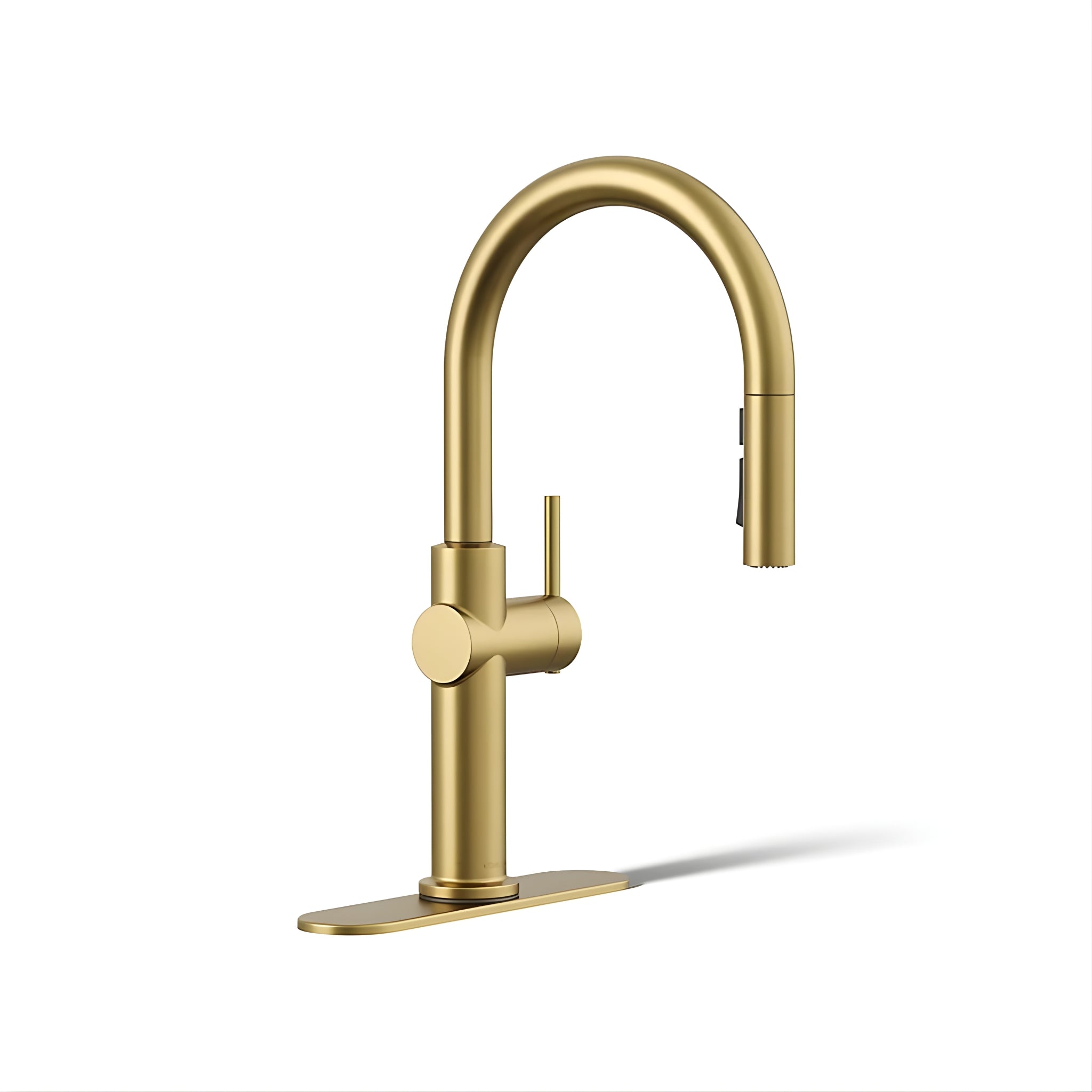 KOHLER CRUE PULL-DOWN KITCHEN MIXER 434MM BRUSHED BRASS
