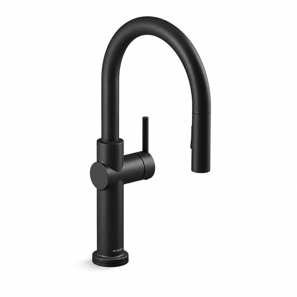 KOHLER CRUE PULL-DOWN KITCHEN MIXER 434MM MATTE BLACK