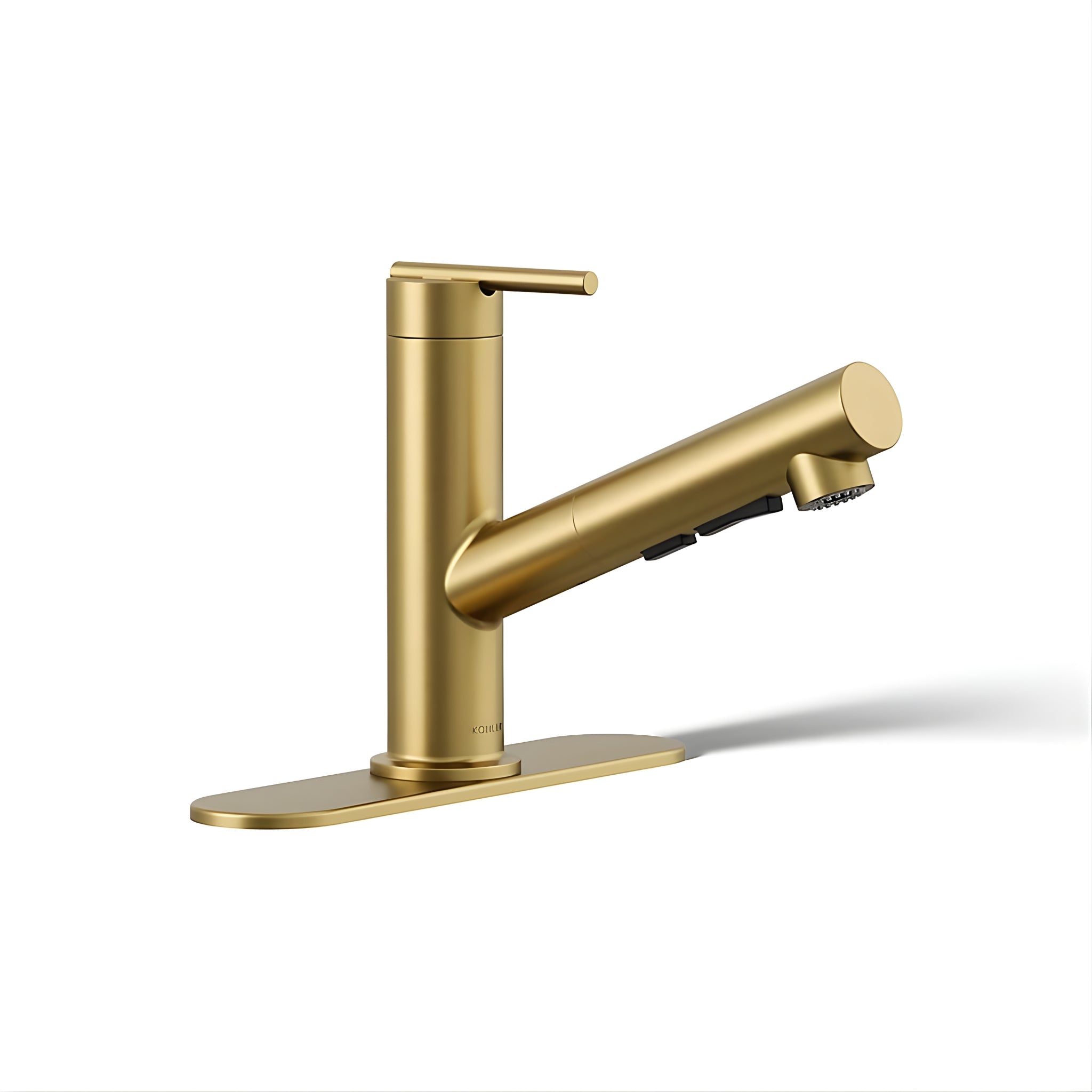 KOHLER CRUE PULL-OUT KITCHEN MIXER 208MM BRUSHED BRASS