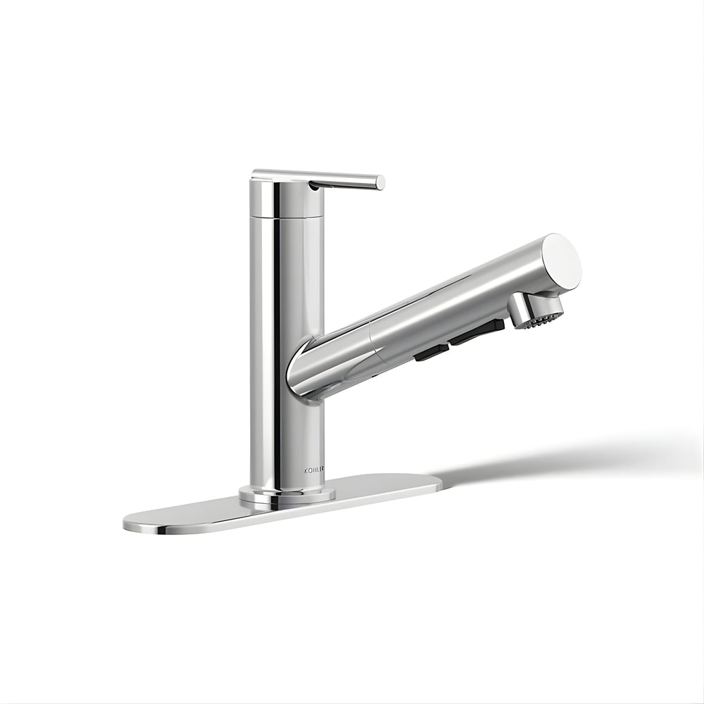 KOHLER CRUE PULL-OUT KITCHEN MIXER 208MM CHROME