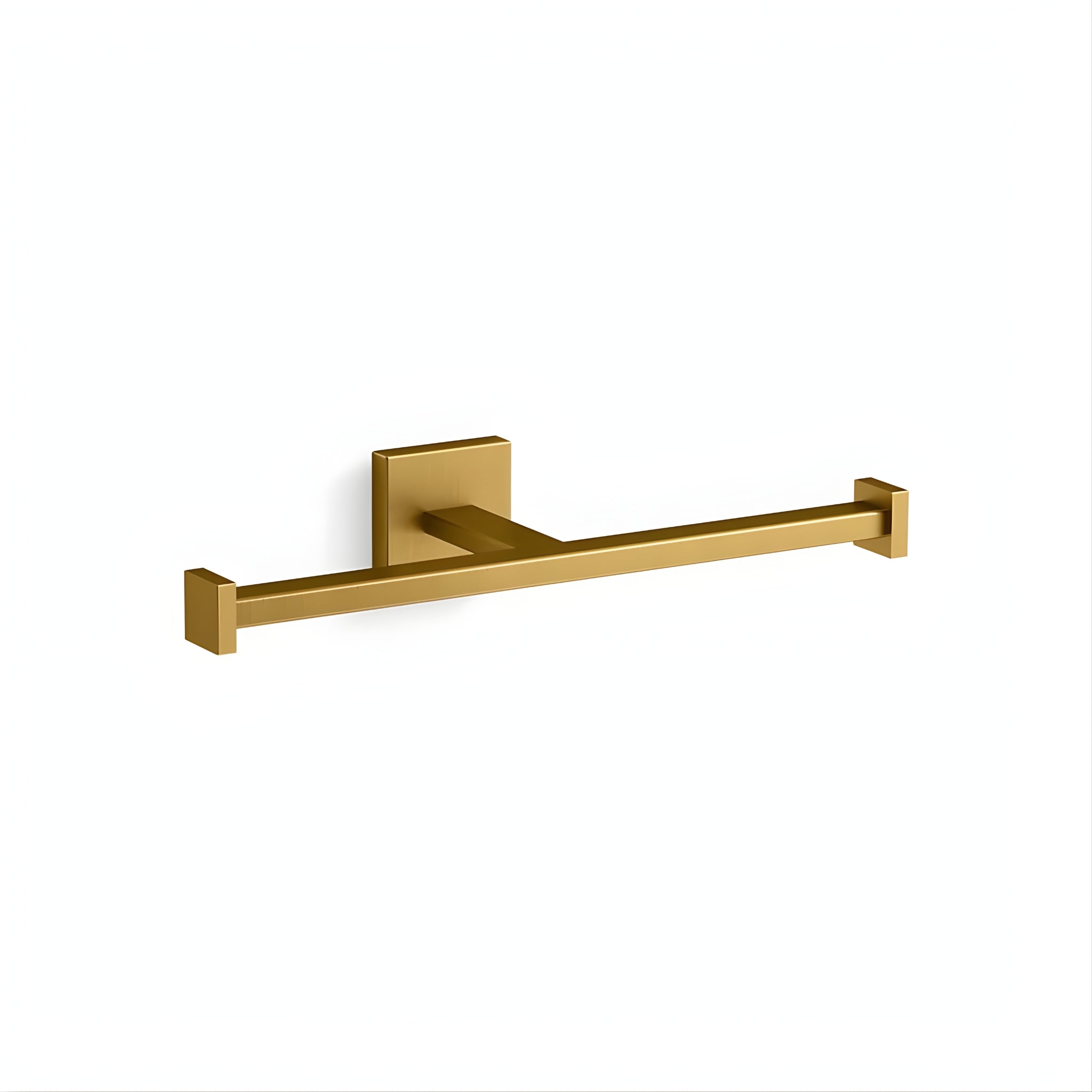 KOHLER SQUARE DOUBLE TOILET PAPER HOLDER 268MM BRUSHED BRASS