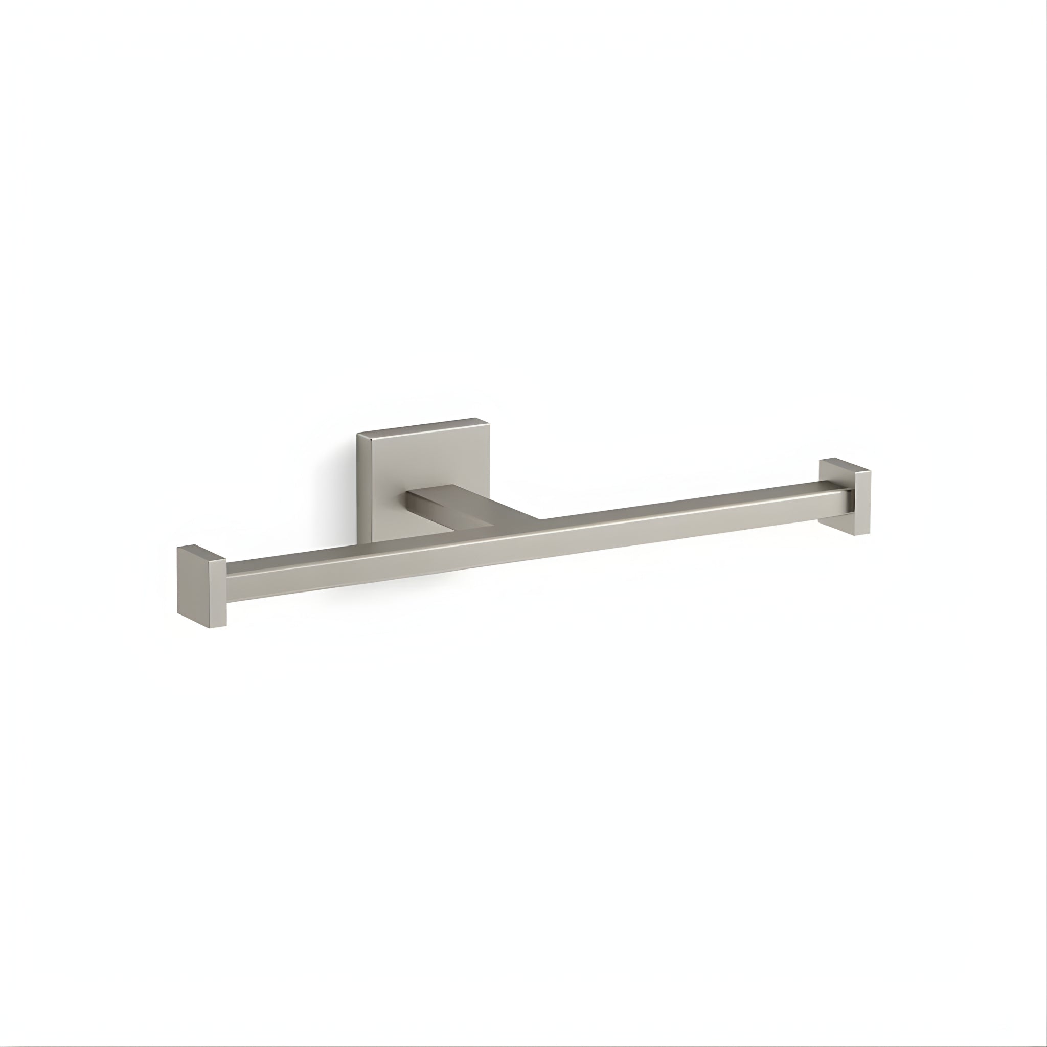 KOHLER SQUARE DOUBLE TOILET PAPER HOLDER 268MM BRUSHED NICKEL