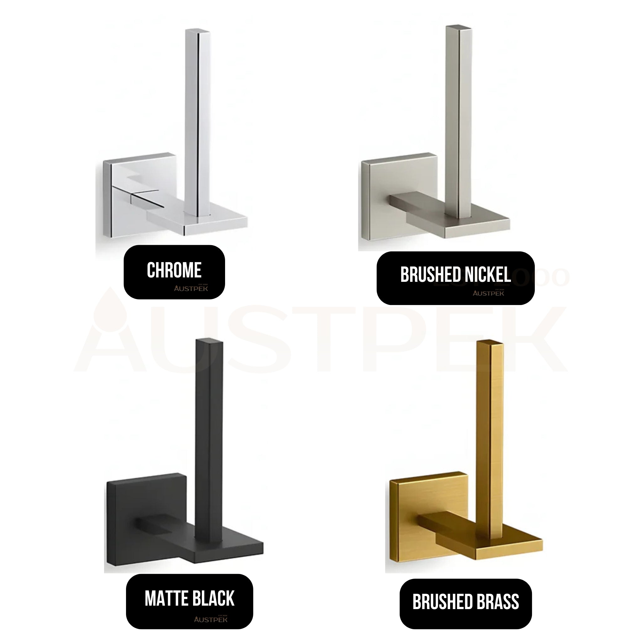KOHLER SQUARE VERTICAL TOILET PAPER HOLDER CHROME