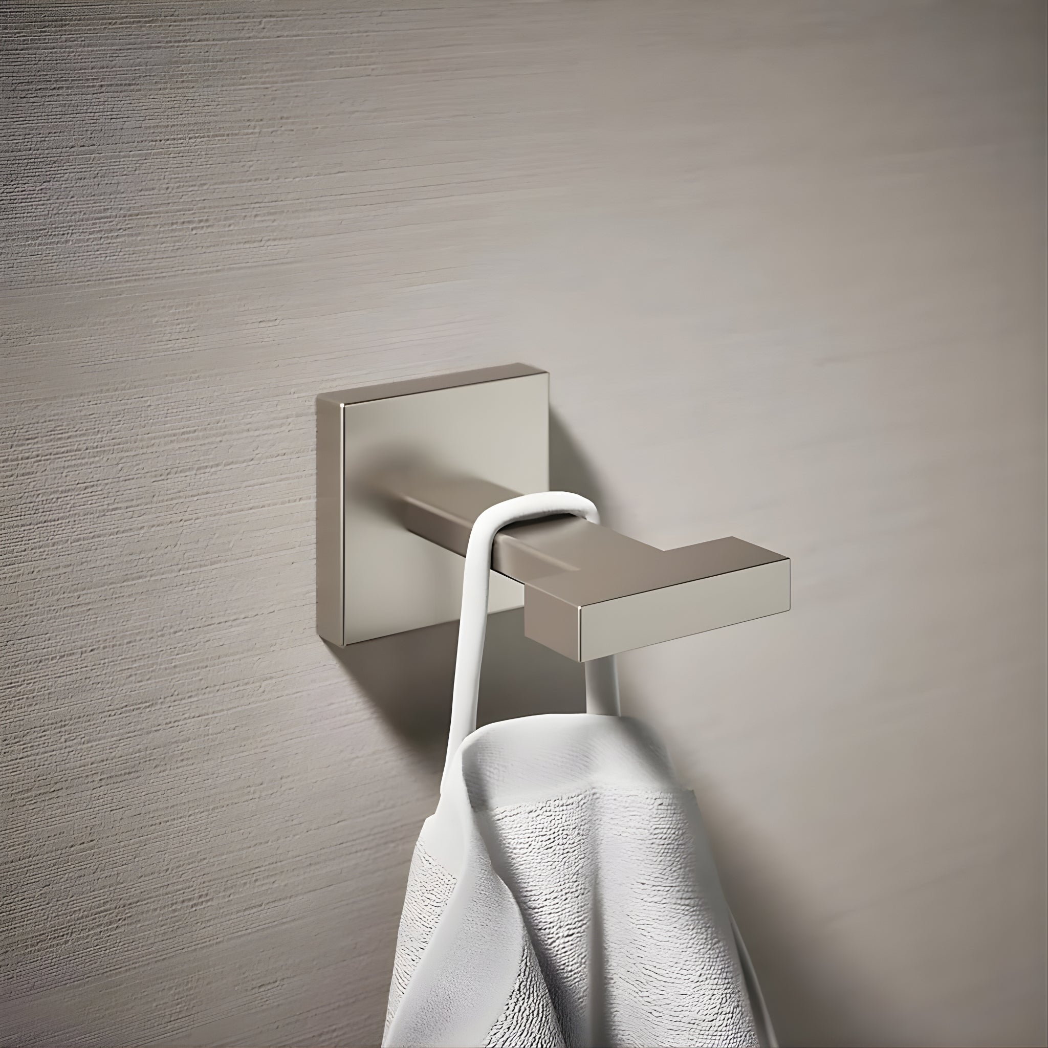 KOHLER SQUARE ROBE HOOK BRUSHED NICKEL