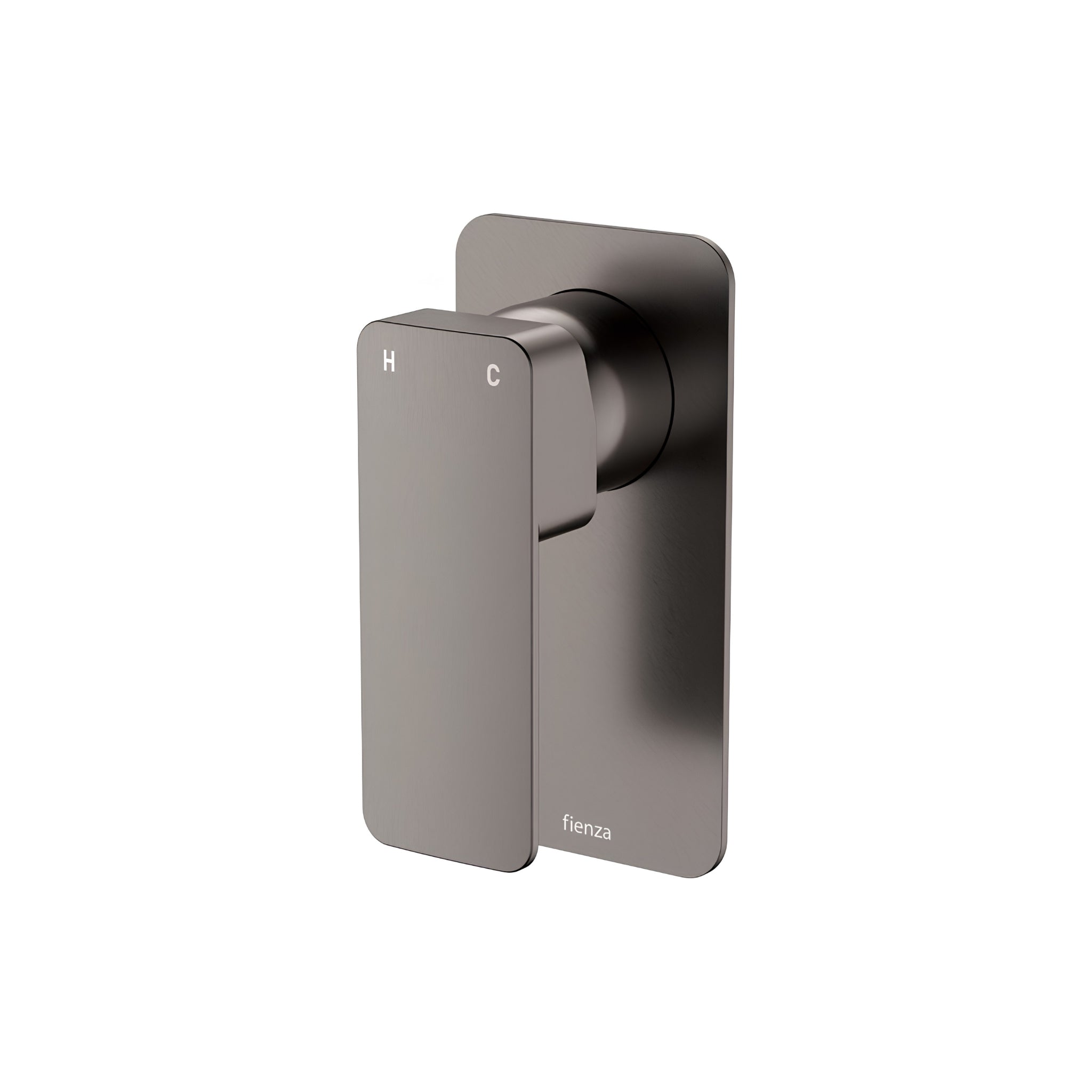 FIENZA TONO LEAD FREE WALL MIXER RECTANGULAR PLATE GUN METAL