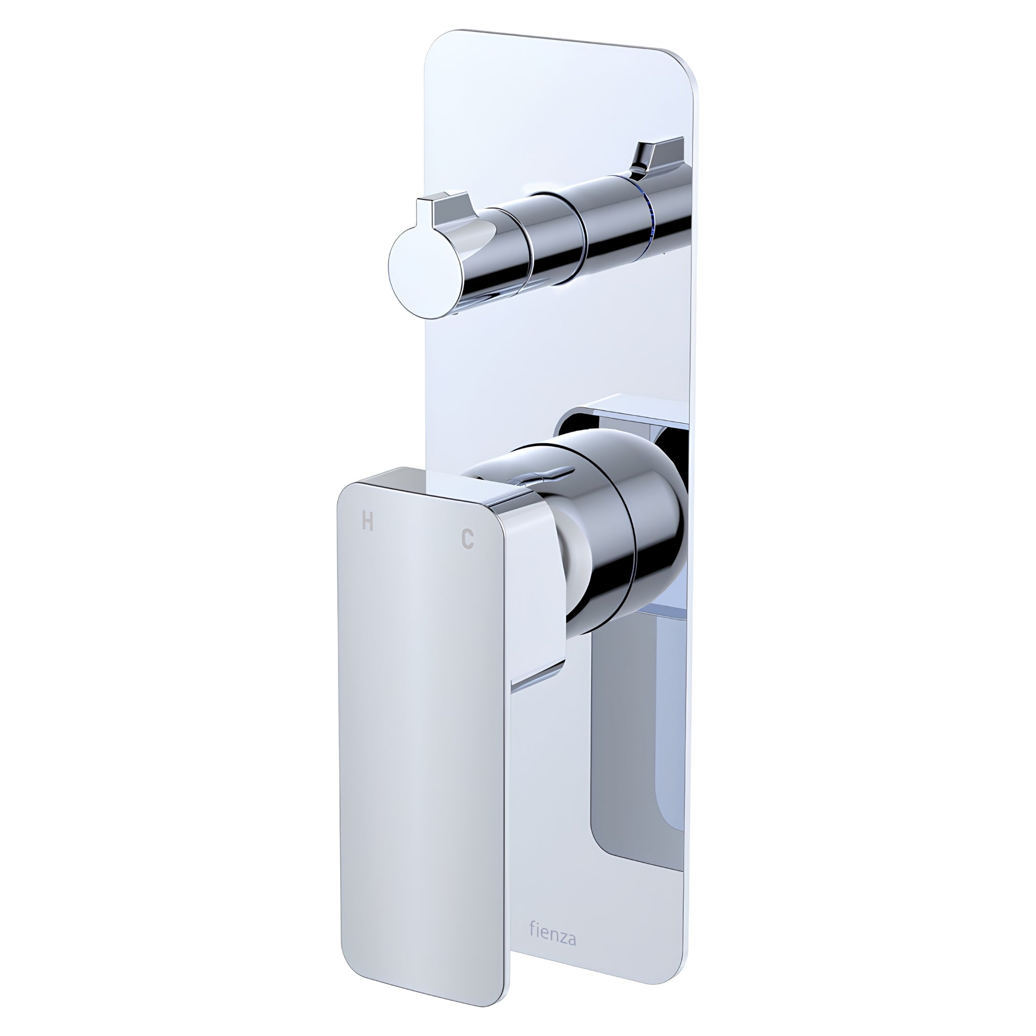 FIENZA TONO LEAD FREE WALL DIVERTER MIXER RECTANGULAR PLATE CHROME