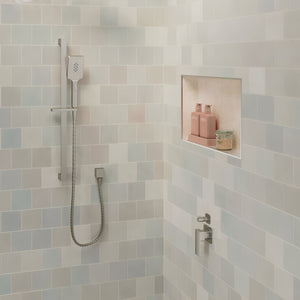FIENZA TONO LEAD FREE WALL DIVERTER MIXER SQUARE PLATES BRUSHED NICKEL