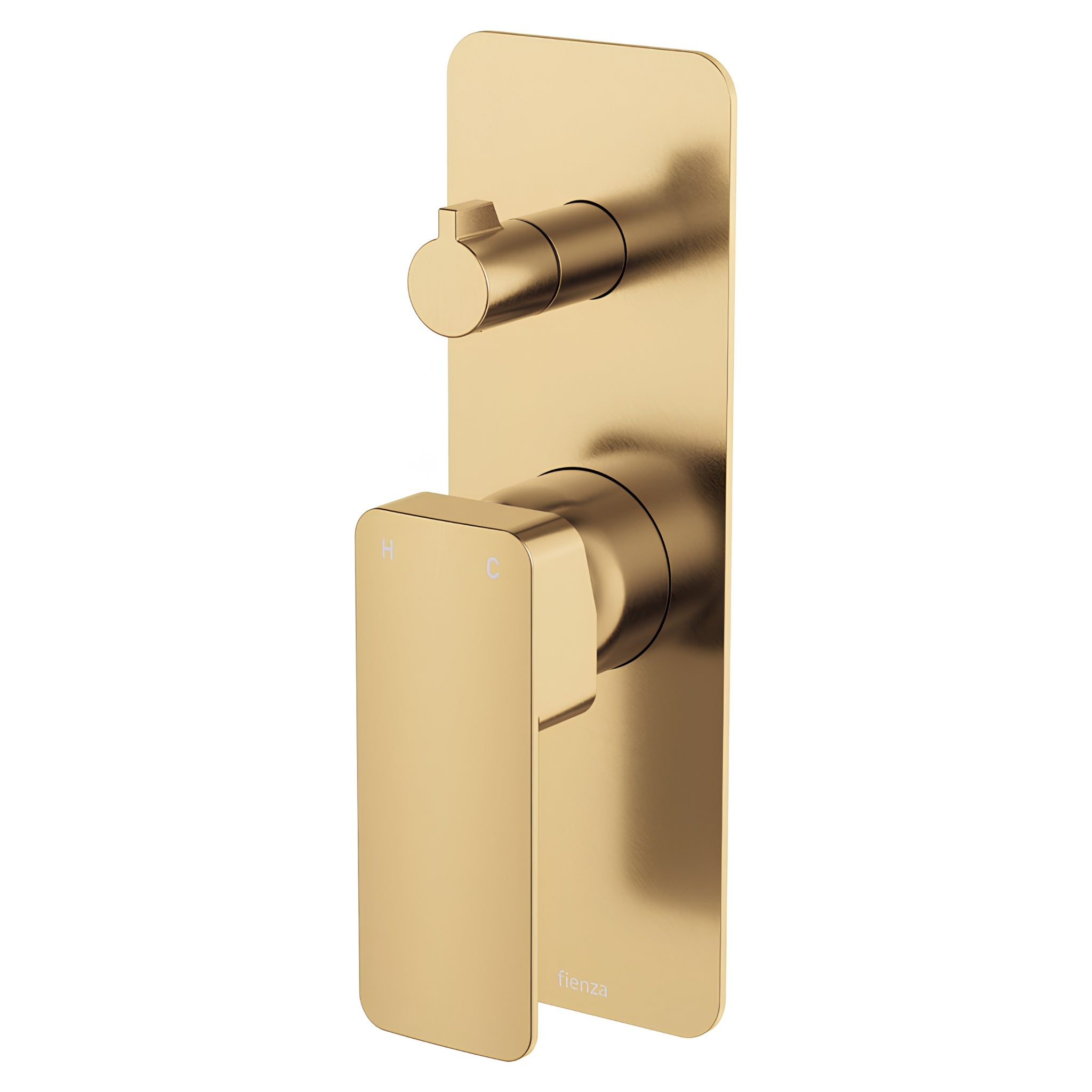 FIENZA TONO LEAD FREE WALL DIVERTER MIXER RECTANGULAR PLATE URBAN BRASS