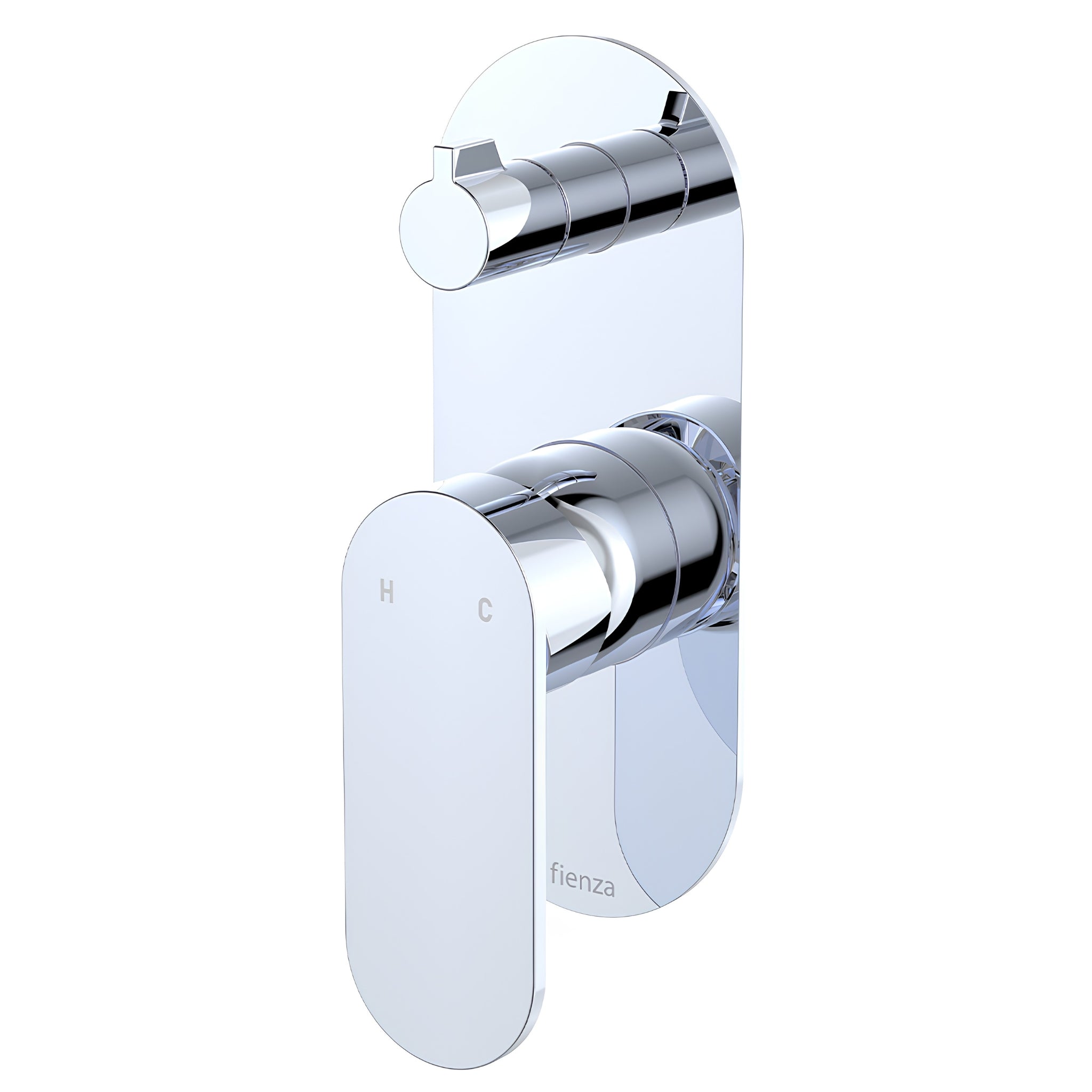 FIENZA EMPIRE SLIM LEAD FREE WALL DIVERTER MIXER LARGE OVAL PLATE CHROME