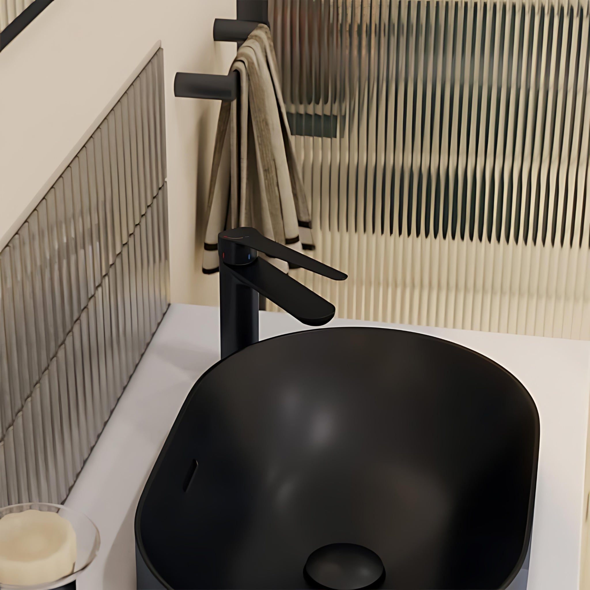 FIENZA EMPIRE CARE BASIN MIXER 182MM MATTE BLACK