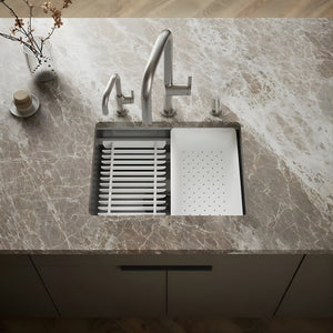 KOHLER PROLIFIC UNDERMOUNT WORKSTATION KITCHEN SINK STAINLESS STEEL 584MM