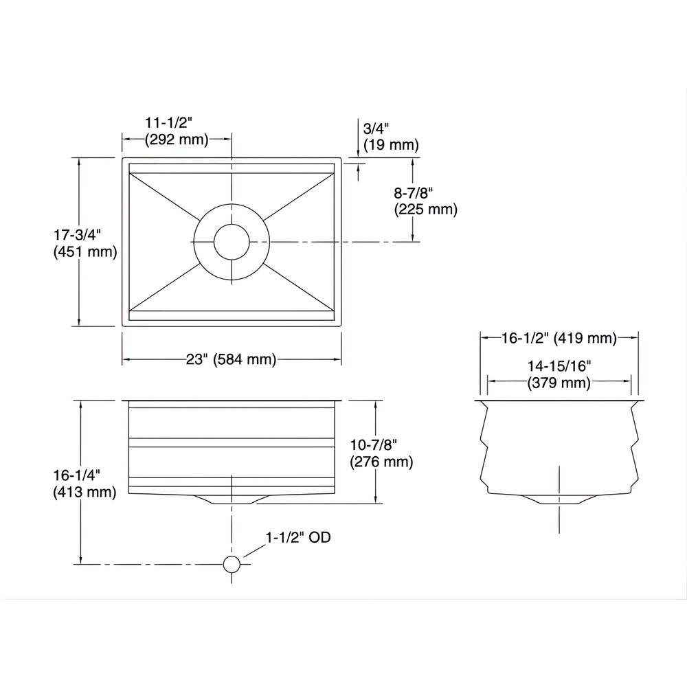 KOHLER PROLIFIC UNDERMOUNT WORKSTATION KITCHEN SINK STAINLESS STEEL 584MM
