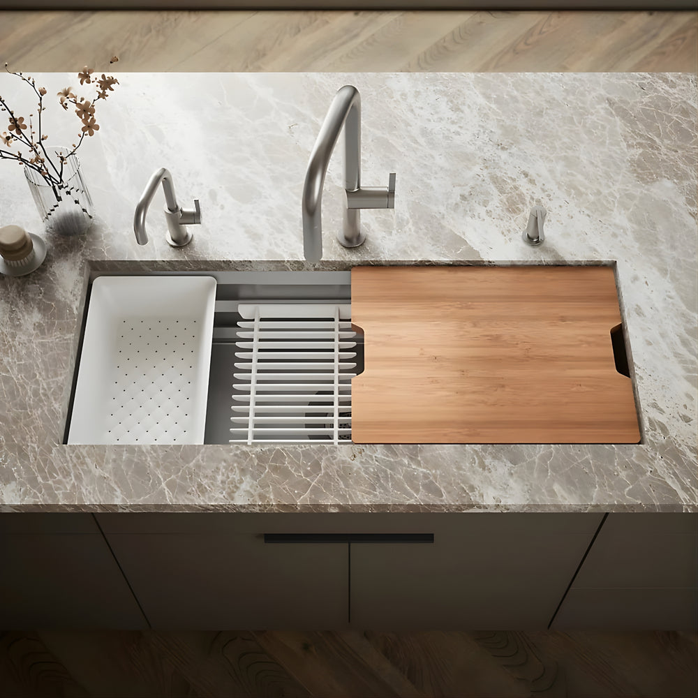 KOHLER PROLIFIC UNDERMOUNT SINGLE BOWL WORKSTATION KITCHEN SINK STAINLESS STEEL 1118MM