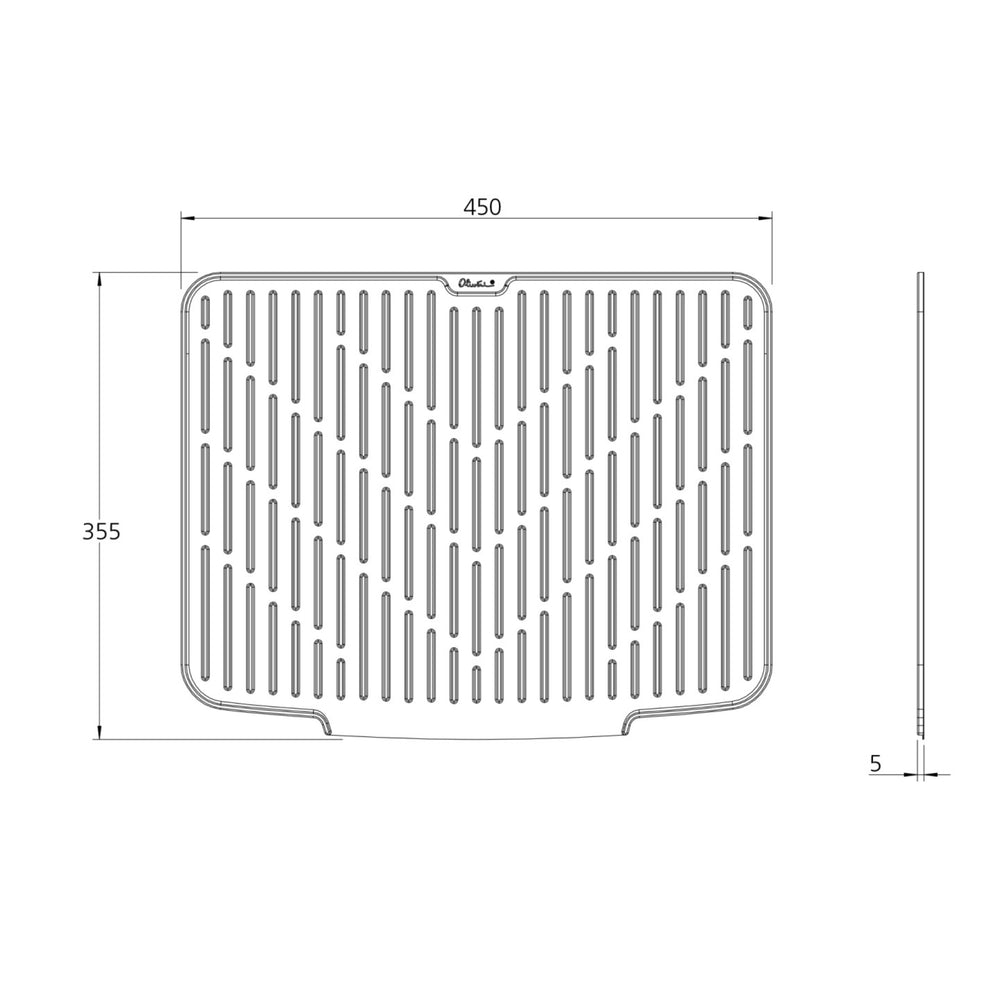 OLIVERI SILICONE DRAINER MAT 450MM