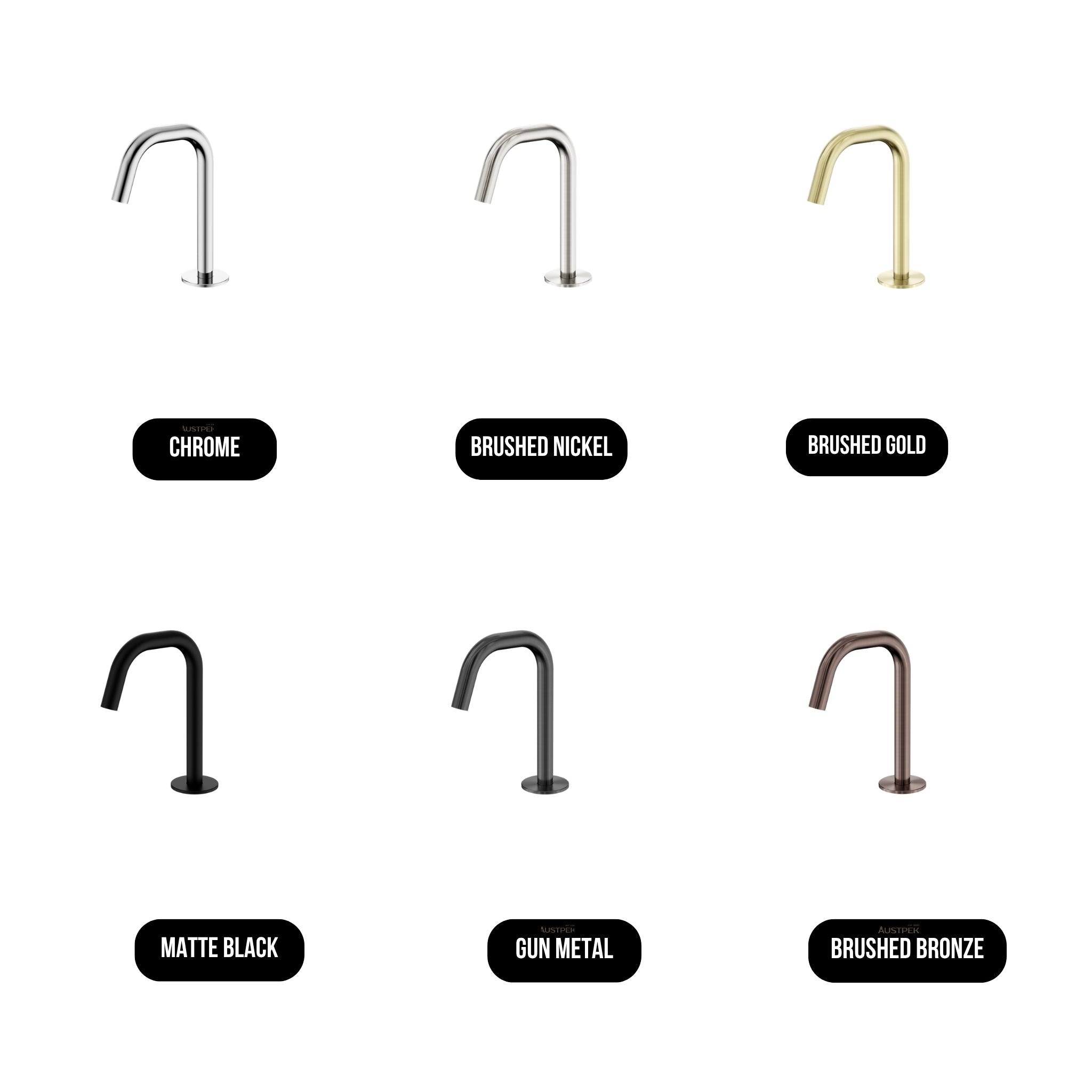 NERO SERENITY BASIN EDGE SPOUT 210MM BRUSHED GOLD