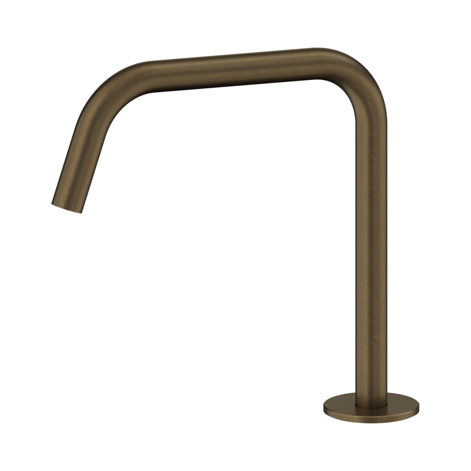 NERO SERENITY BATH/KITCHEN EDGE SPOUT II 247MM TUMBLED ANTIQUE BRASS