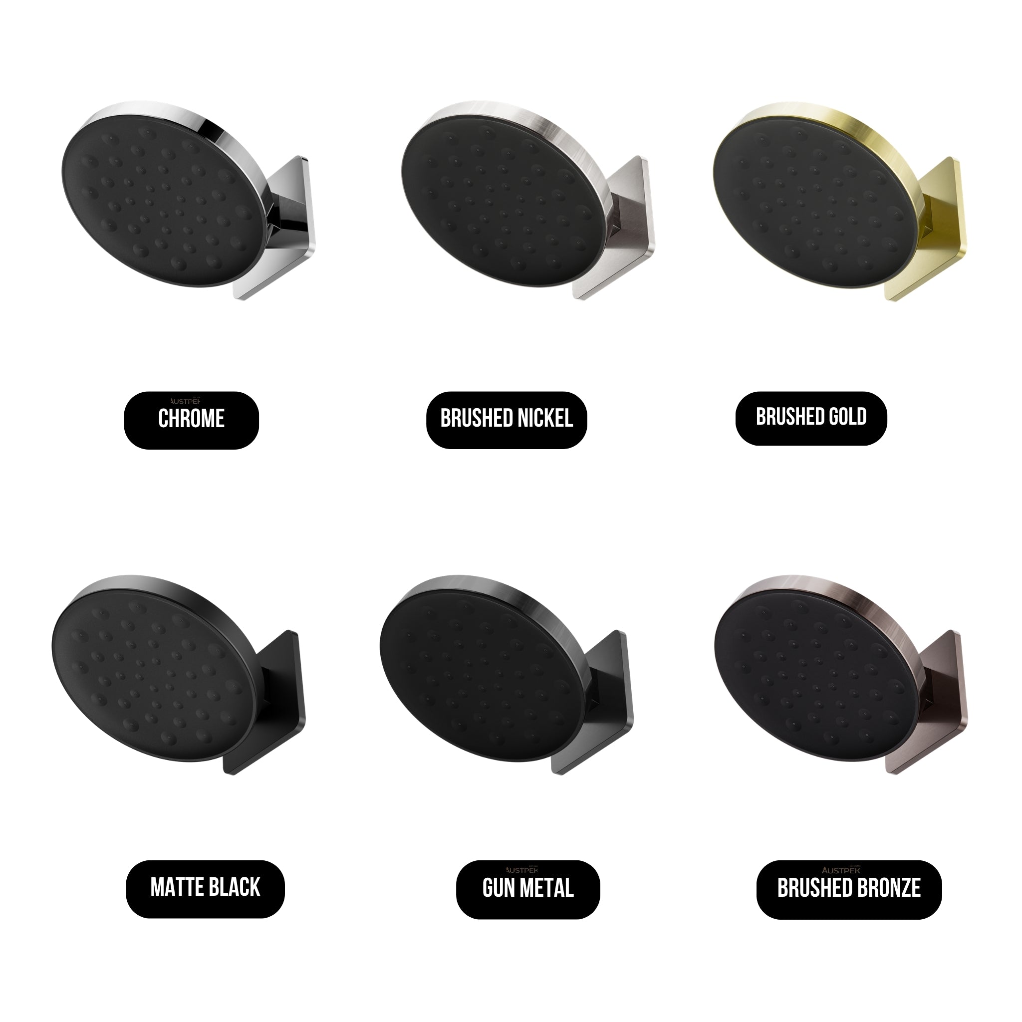 NERO SERENITY WALL SHOWER HEAD 300MM BRUSHED BRONZE