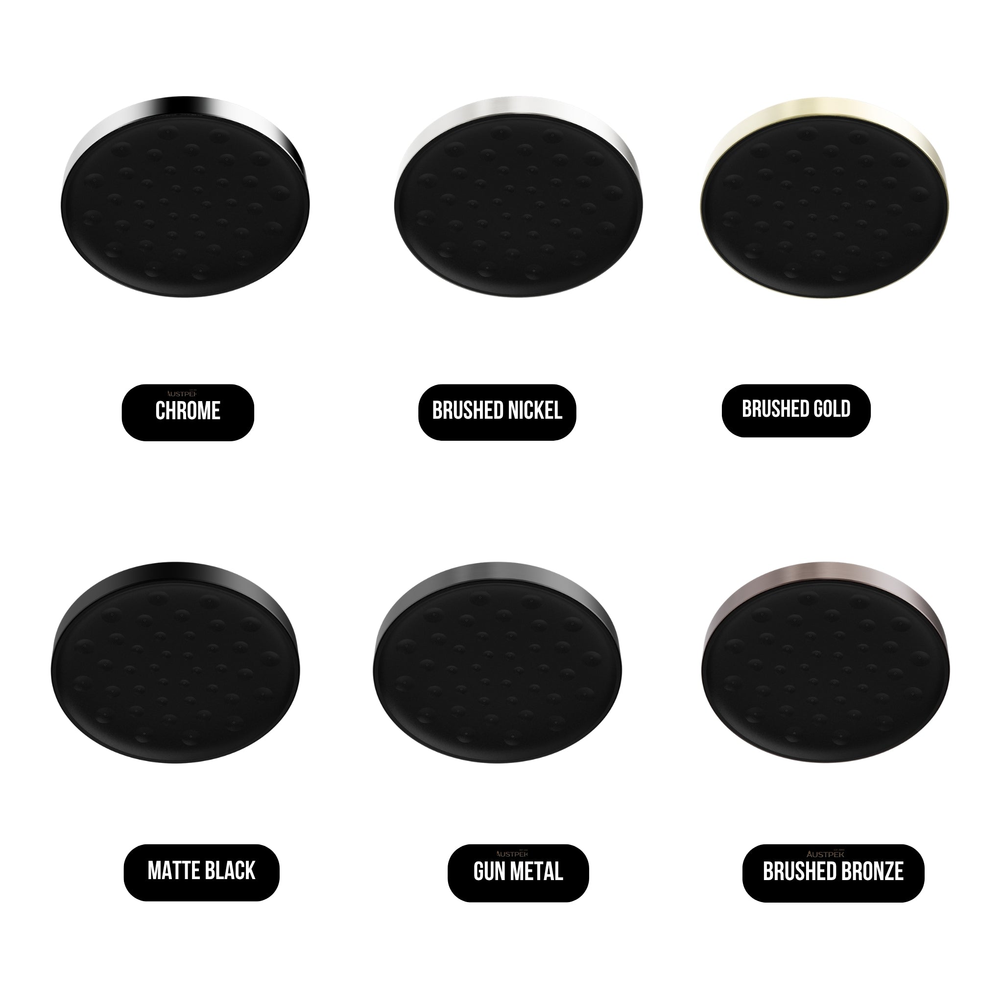 NERO SERENITY SHOWER HEAD 300MM BRUSHED BRONZE