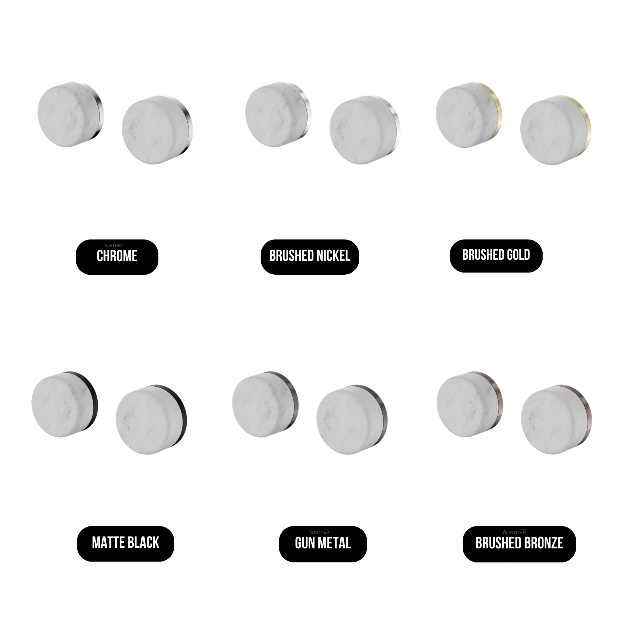 NERO SERENITY WALL TOP ASSEMBLY WITH CARRARA HANDLE BRUSHED BRONZE