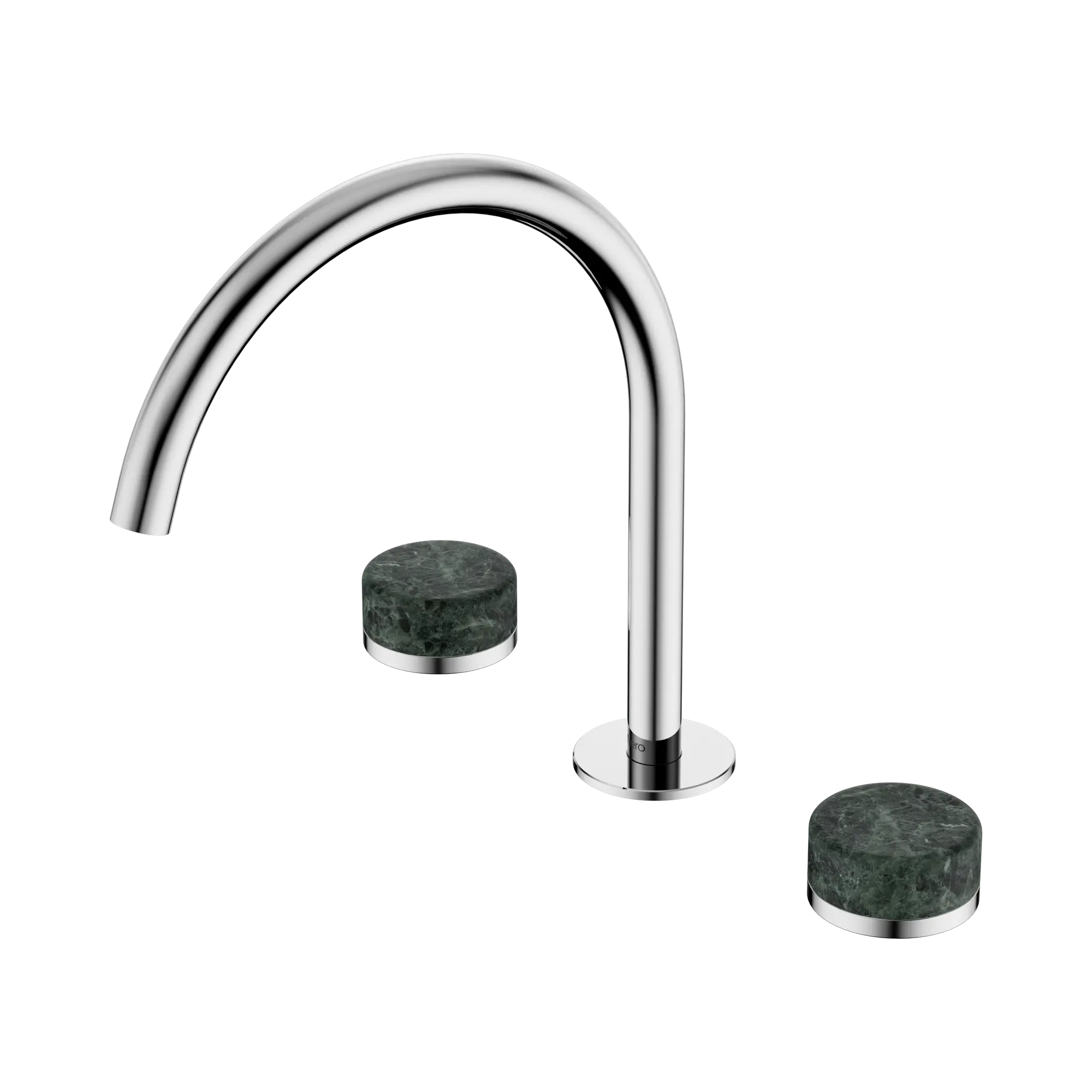 NERO SERENITY BATH/KITCHEN SET ARC SPOUT WITH VERDE ALPI HANDLE 260MM CHROME