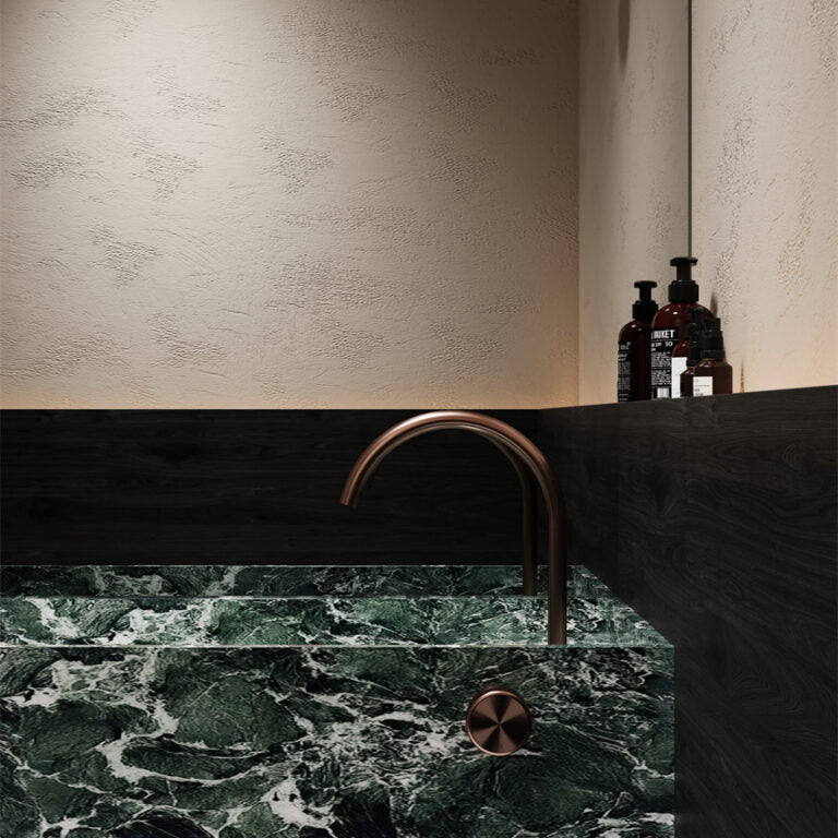 NERO SERENITY PROGRESSIVE BATH/KITCHEN MIXER ARC SPOUT WITH METAL HANDLE 260MM BRUSHED BRONZE