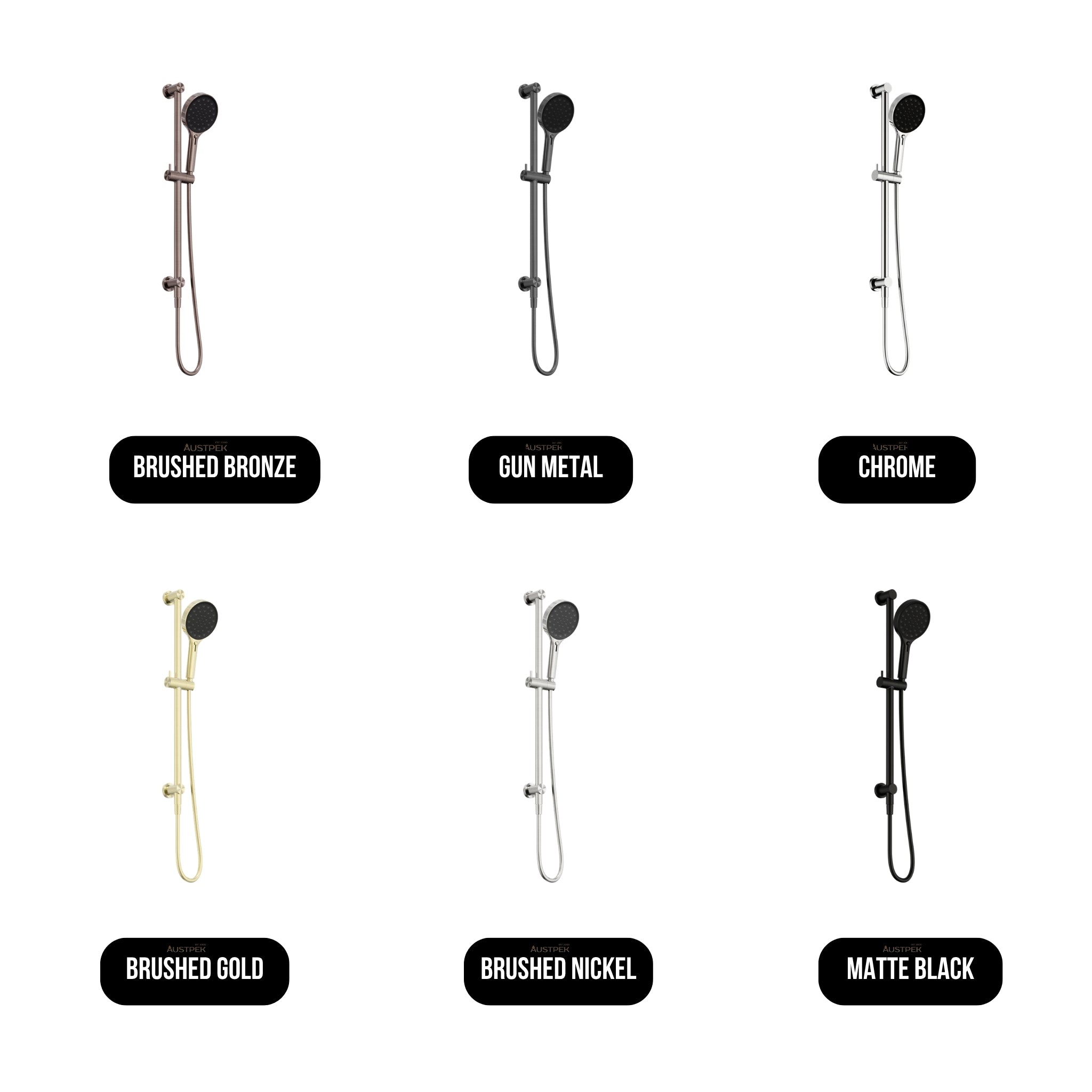 NERO SERENITY RAIL SHOWER 705MM BRUSHED BRONZE