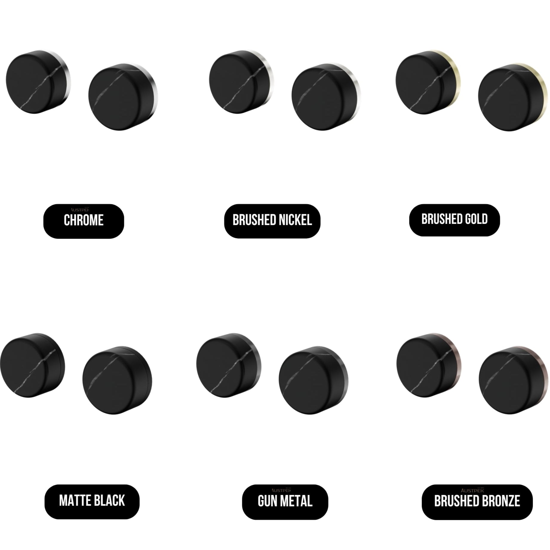 NERO SERENITY WALL TOP ASSEMBLY WITH MARQUINA BLACK HANDLE BRUSHED GOLD