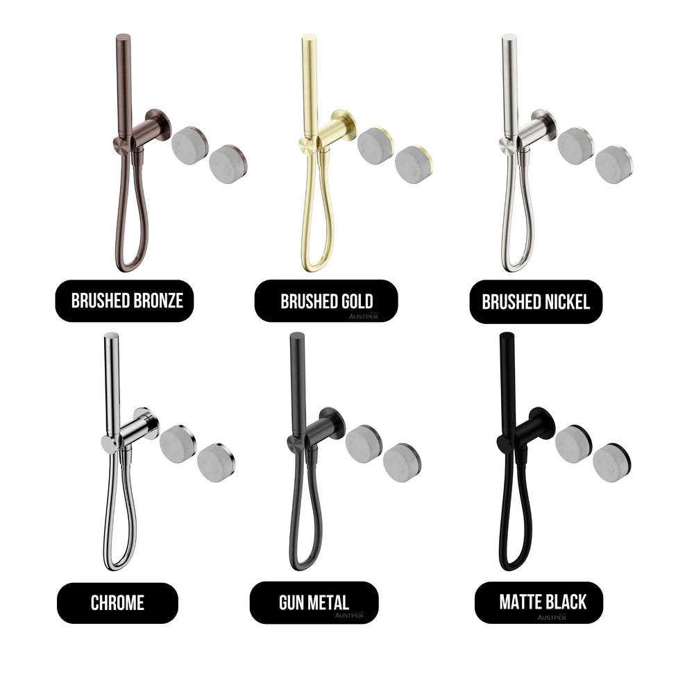 NERO SERENITY PROGRESSIVE SHOWER SYSTEM WITH CARRARA HANDLE AND SLIM SHOWER CHROME
