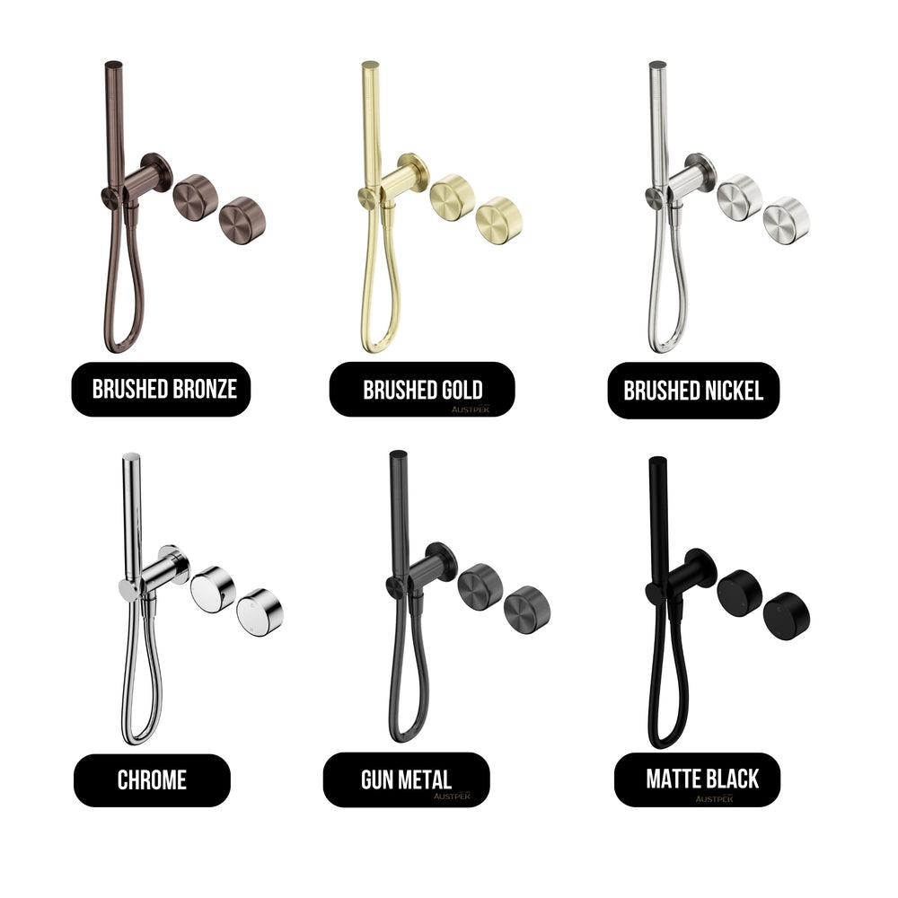 NERO SERENITY PROGRESSIVE SHOWER SYSTEM WITH METAL HANDLE AND SLIM SHOWER CHROME