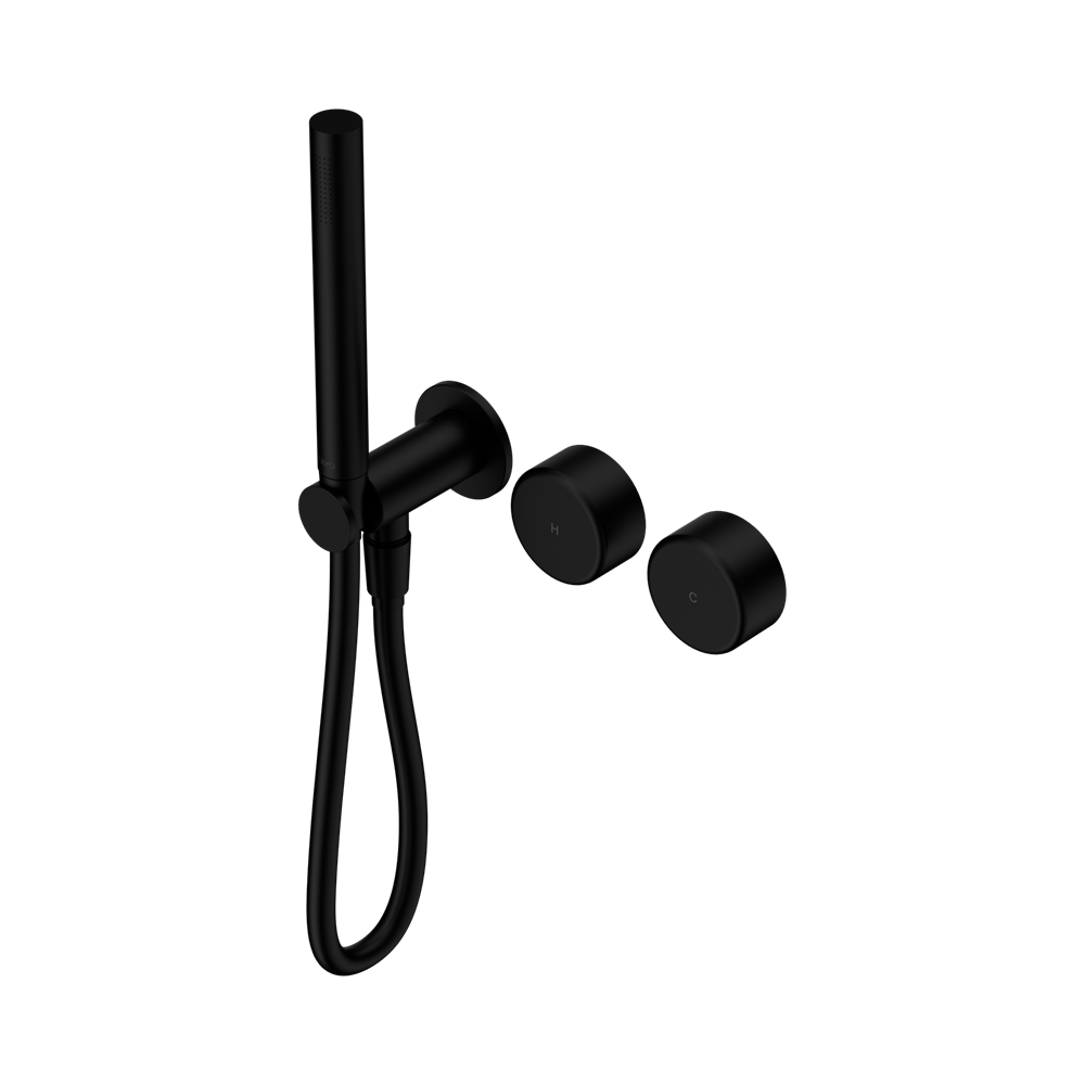 NERO SERENITY PROGRESSIVE SHOWER SYSTEM WITH METAL HANDLE AND SLIM SHOWER MATTE BLACK