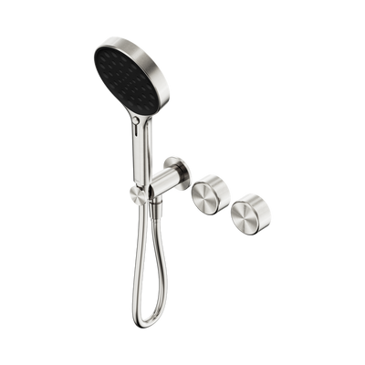 NERO SERENITY PROGRESSIVE SHOWER SYSTEM WITH METAL HANDLE AND SERENITY HAND SHOWER BRUSHED NICKEL