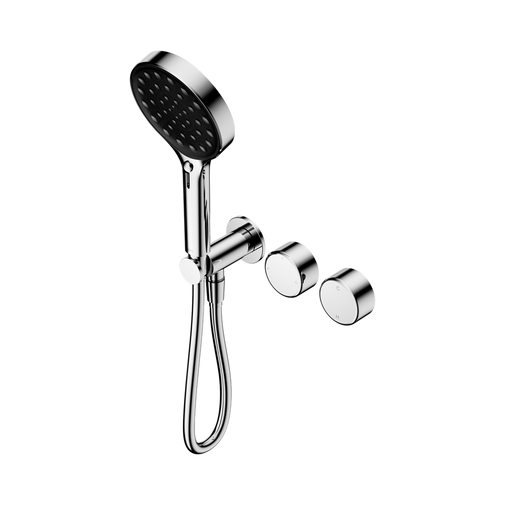NERO SERENITY PROGRESSIVE SHOWER SYSTEM WITH METAL HANDLE AND SERENITY HAND SHOWER CHROME
