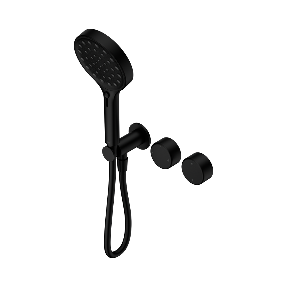 NERO SERENITY PROGRESSIVE SHOWER SYSTEM WITH METAL HANDLE AND SERENITY HAND SHOWER MATTE BLACK